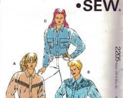 2205  KWIK SEW YOKE OR NOT WESTERN SHIRTS, FRINGE, CONTRAST PATTERN XS-XL